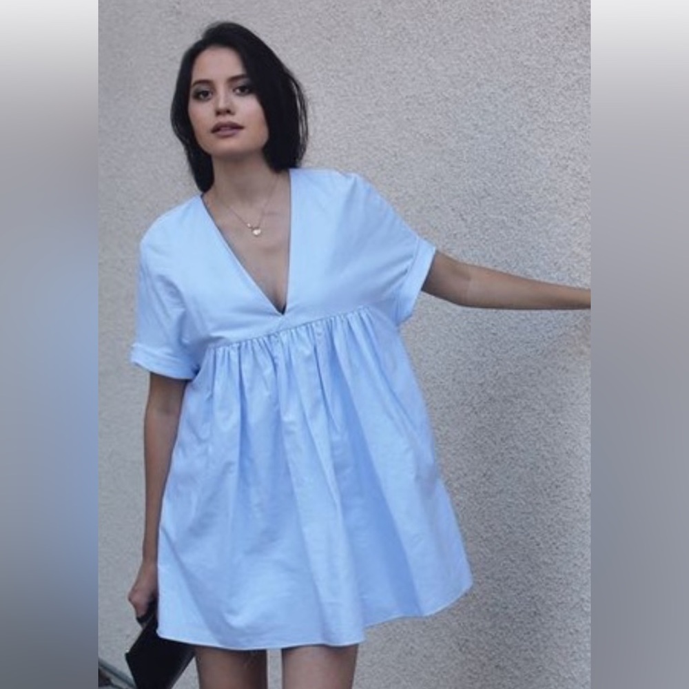 Zara size Large babydoll dress with shorts built in.